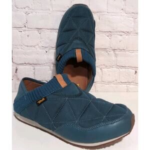 Teva Ember Moc ReEmber Teal Blue Green Quilted Shoes Womens Size 9